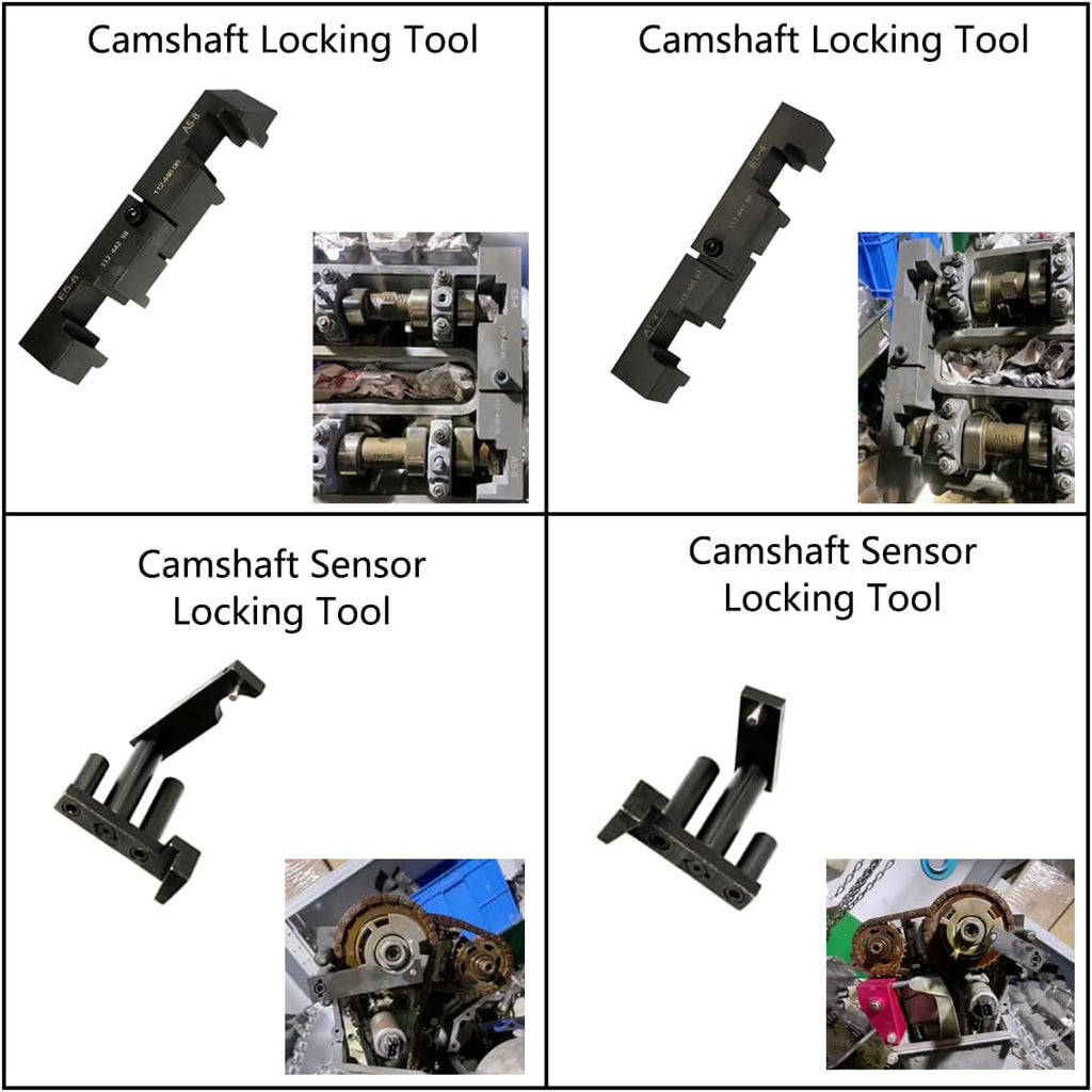 DPTOOL Engine Camshaft Locking Tool Crankshaft Alignment Vanos Timing Tool Kit Compatible with BMW M60 M62 M62 TU Engine Replacement for Land Rover 2003-2005 Replace 112441 112442 112445 116452