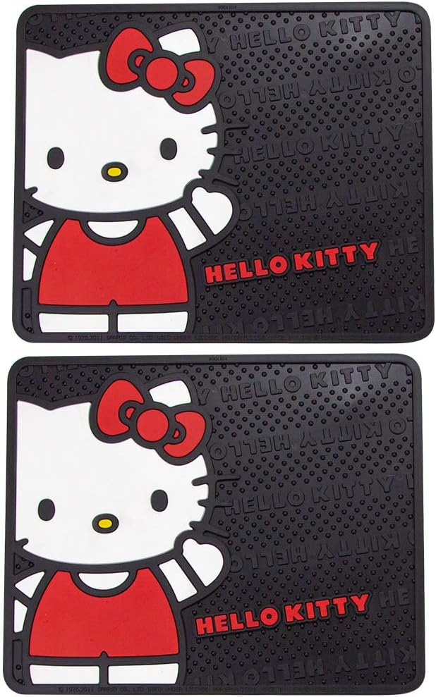 Plasticolor Hello Kitty Sanrio Waving Front & Rear Car Truck SUV Seat Rubber Floor Mats
