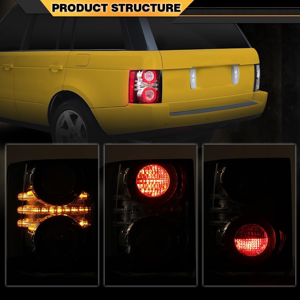 CNNELL LED Tail Light Assembly Rear Lights Compatible with Range Rover 2012 Driver Side RO2800106, LR028516 Rear Brake Lamp
