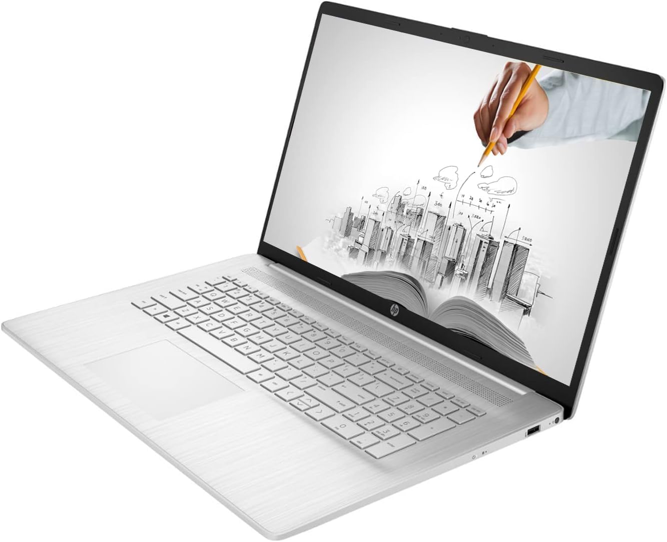 HP 2025 Laptops 17 Inch, HD+ Screen 17.3 Laptop Computer, Intel Core i3 8-Cores, 32GB RAM, 1GB SSD+512GB PSSD, Windows 11 Laptop, Lifetime Office, 10-Key Number pad, Wi-Fi 6, USB-C, Copilot Key
