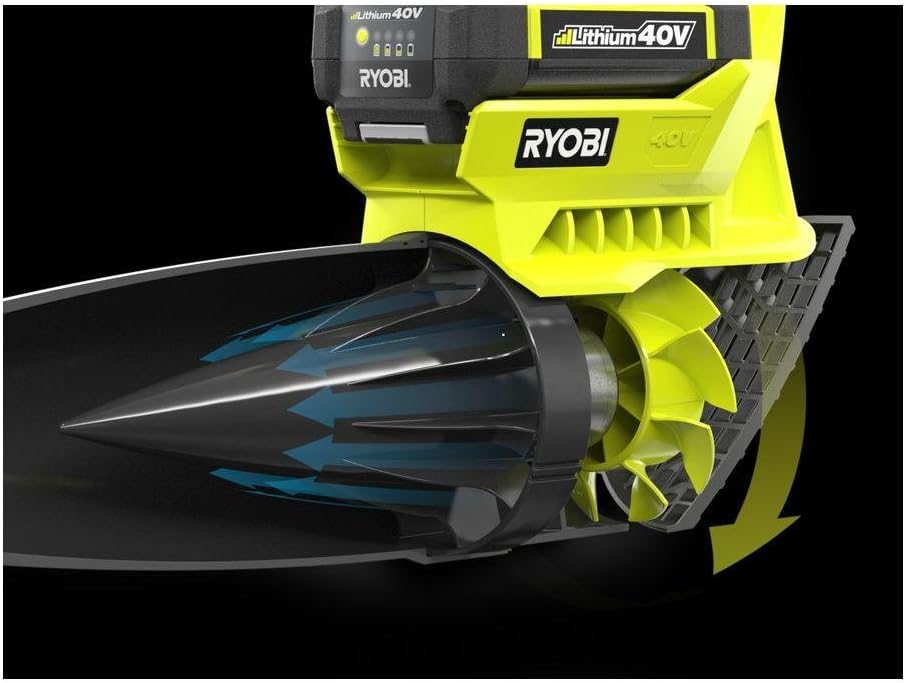 Ryobi RY40402A 155 mph 300 CFM 40-Volt Lithium-ion Cordless Jet Fan Blower (TOOL ONLY- Battery and Charger NOT included)