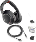 Poly Voyager Surround 85 UC USB-C Bluetooth Boomless Noise-Canceling Wireless Headset with Charging Stand & GTW Microfiber Cloth - Compatible with Smartphones, Tablets, PC/MAC, Open Office Certified