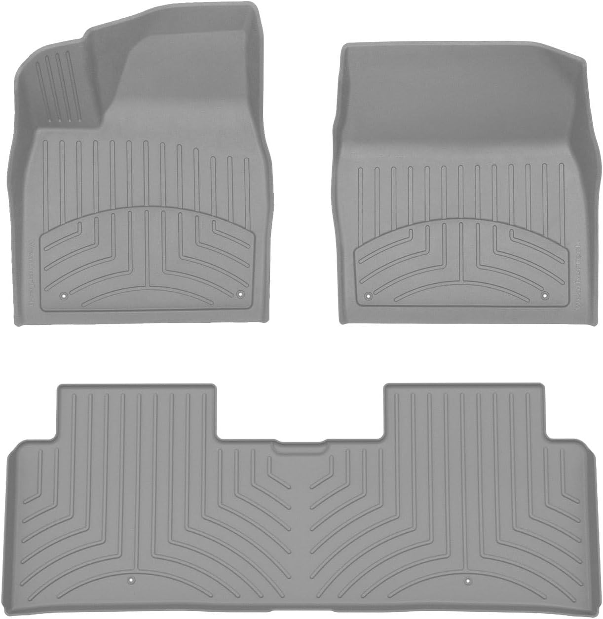 WeatherTech FloorLiner HP Custom Fit Floor Mats for Kia EV6 1st & 2nd Row (461723-1-2IM), Grey