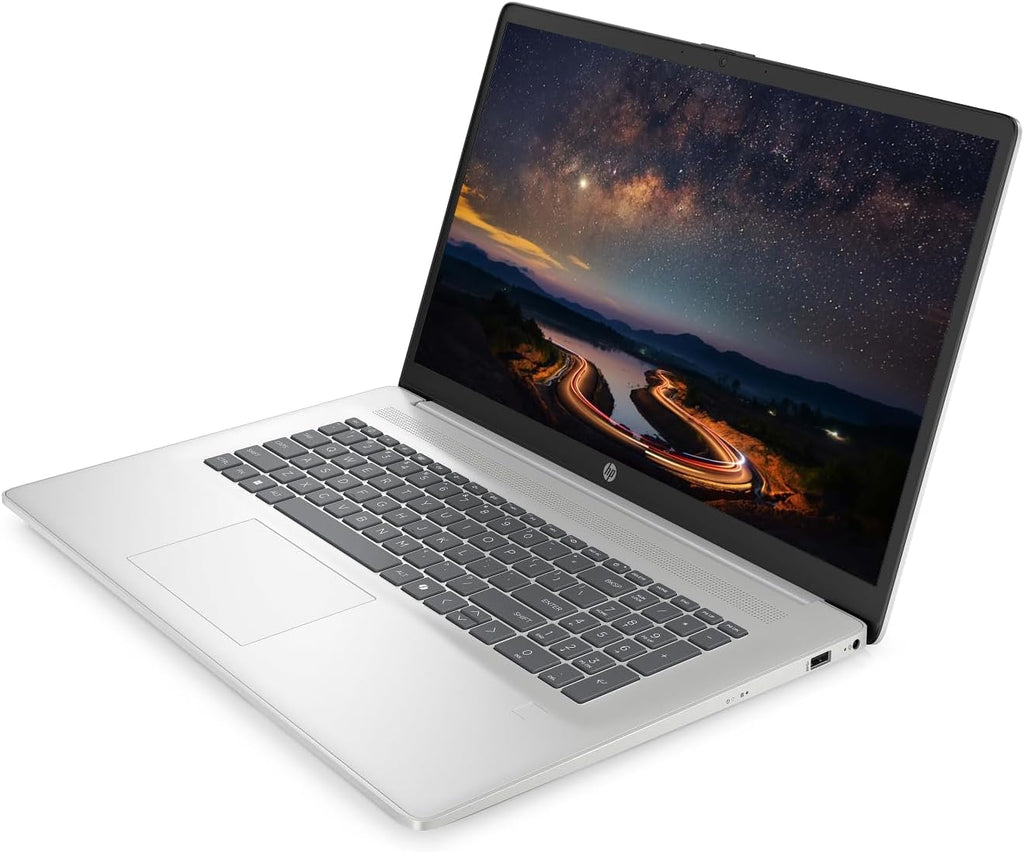 HP 17.3' Touchscreen Laptop, Intel Core Ultra 7 255U (12-Core, Up to 5.2Ghz), 40GB DDR5 RAM 2.5TB Storage (2TB SSD+512GB SageNova Docking Station), Backlit KB, Fingerprint Reader, Windows 11, Silver