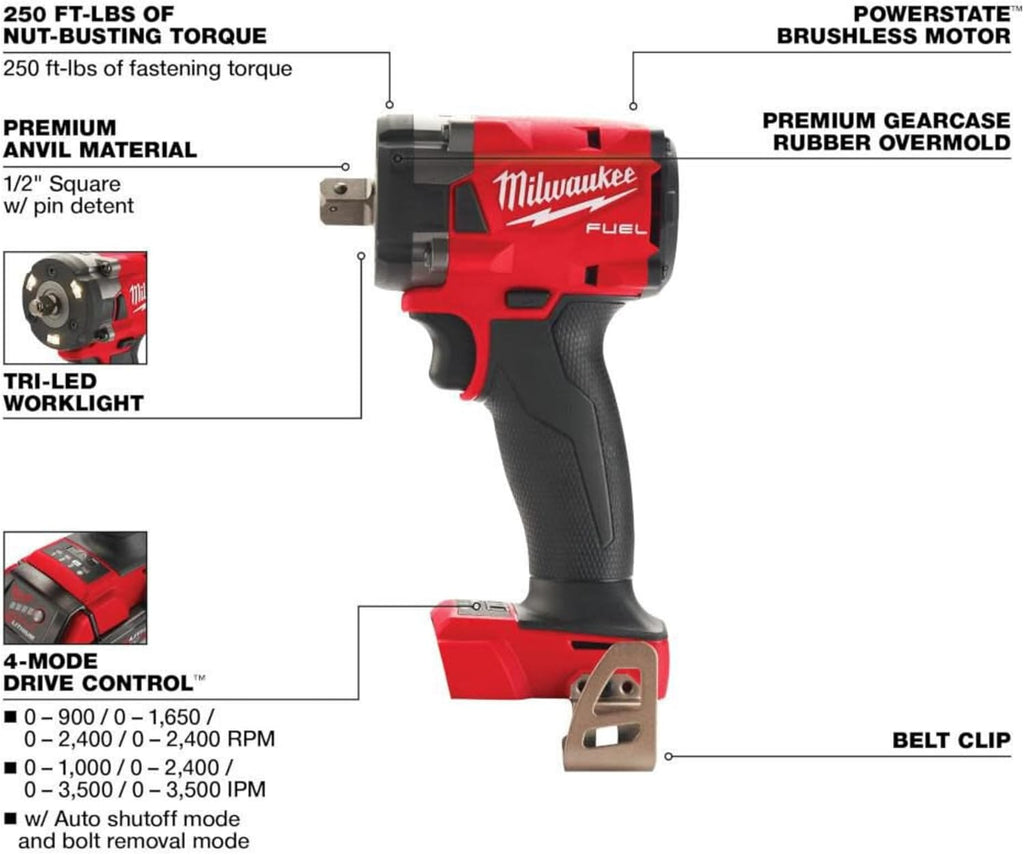 Milwaukee Electric - Compact 1/2 Impact W/PIN Detent