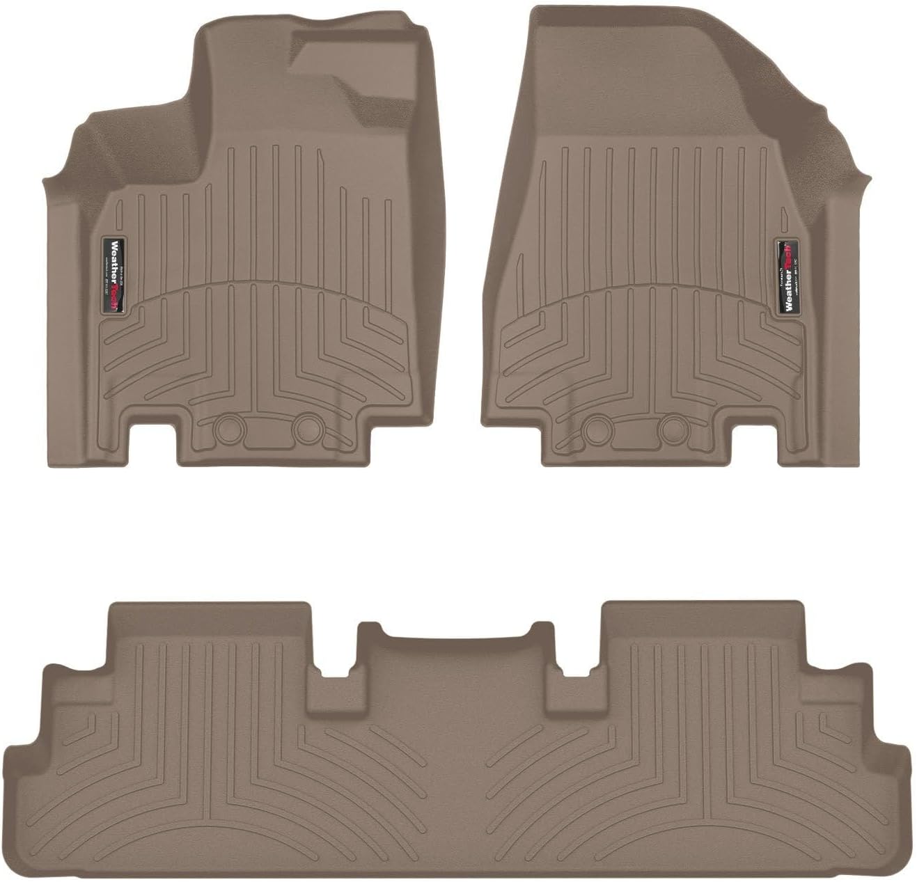 WeatherTech Custom Fit FloorLiners for Infiniti QX60, QX60, qx65-1st & 2nd Row (451698-1-2), Tan
