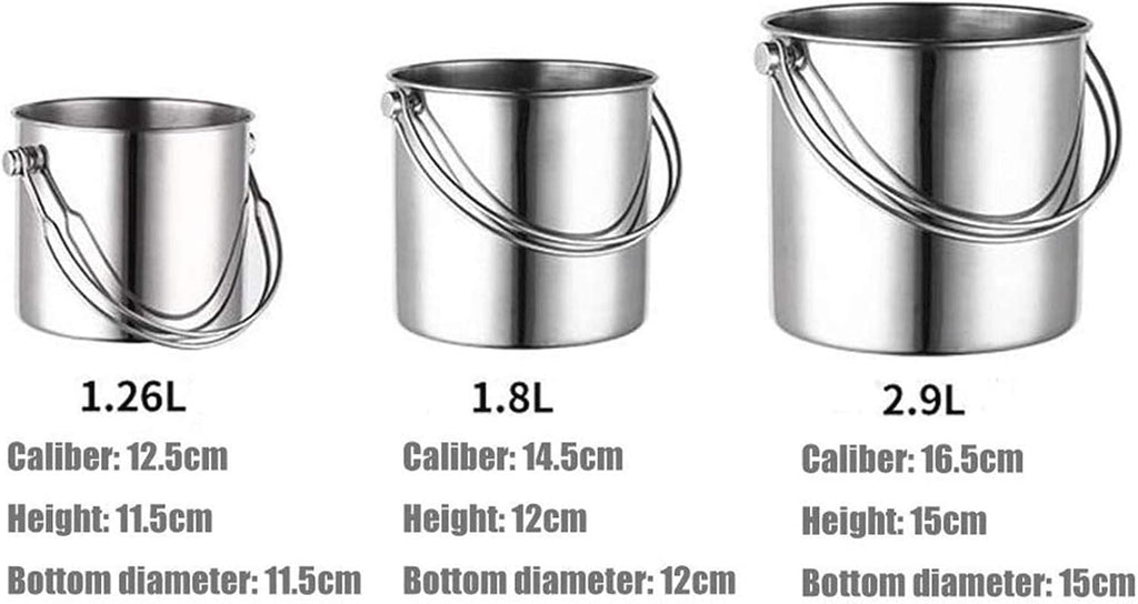 Ice bucket - Ice Bucket with Scoop Lid and Handle, Stainless Steel(L)