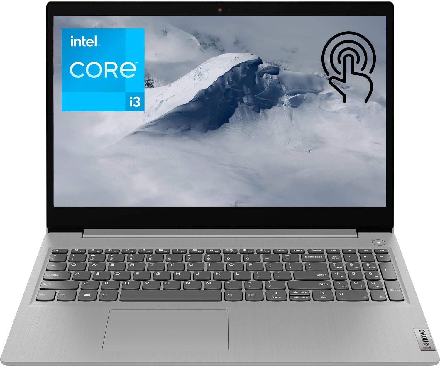 Lenovo IdeaPad 3i Laptop, 15.6' HD Touchscreen Display, Intel Core i3-1115G4 Processor, 8GB DDR4 RAM, 128GB PCIe SSD, Bluetooth, Webcam, Wi-Fi 6, HDMI, Windows 11 Home, Grey
