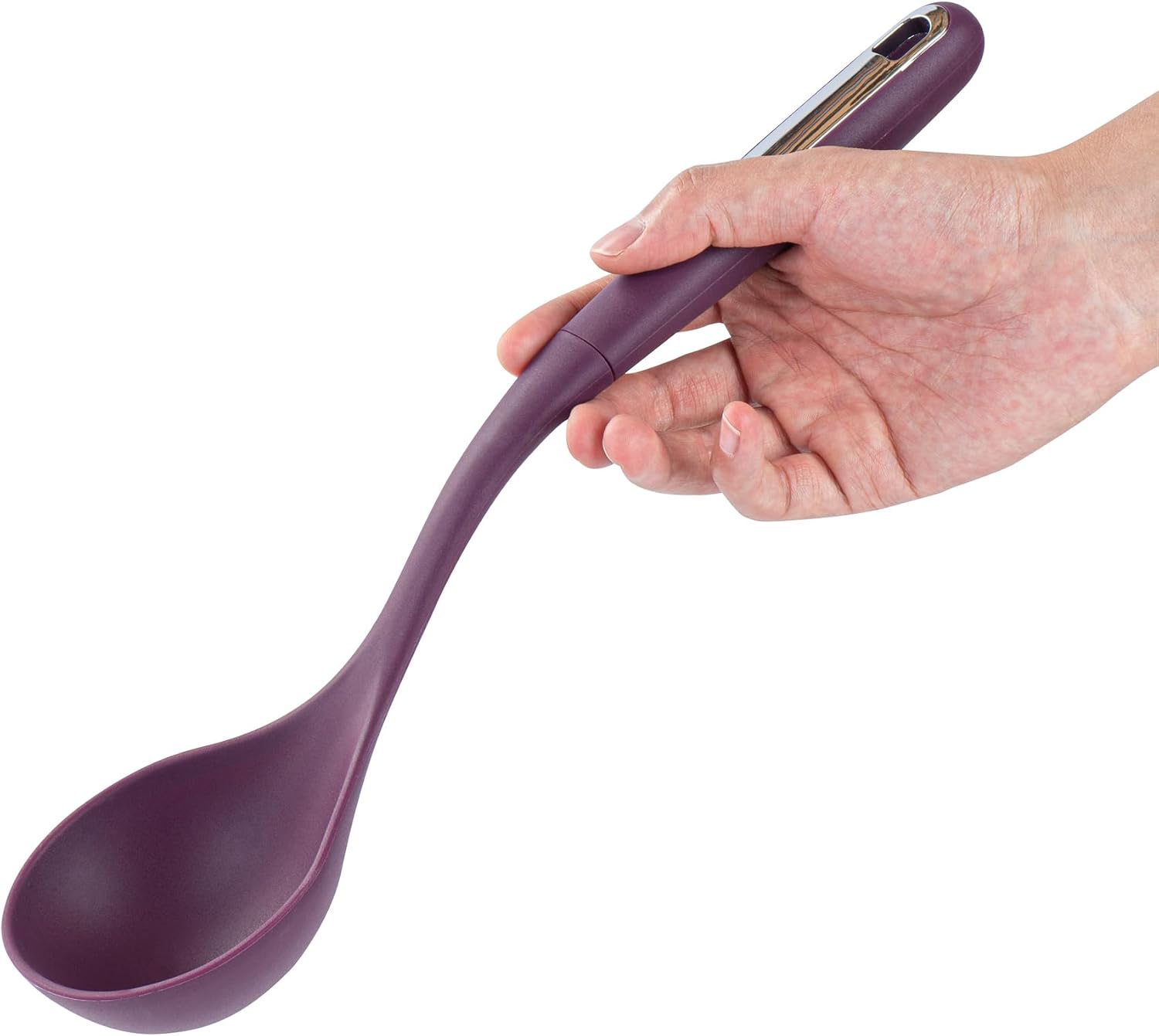 Restaurantware Silicone Utensil Set Pack of 10 Non-Slip Handle 6-Piece Kitchen Tool Set, Heat-Resistant Dishwasher-Friendly Cooking Accessories, Durable Purple Cooking Utensils