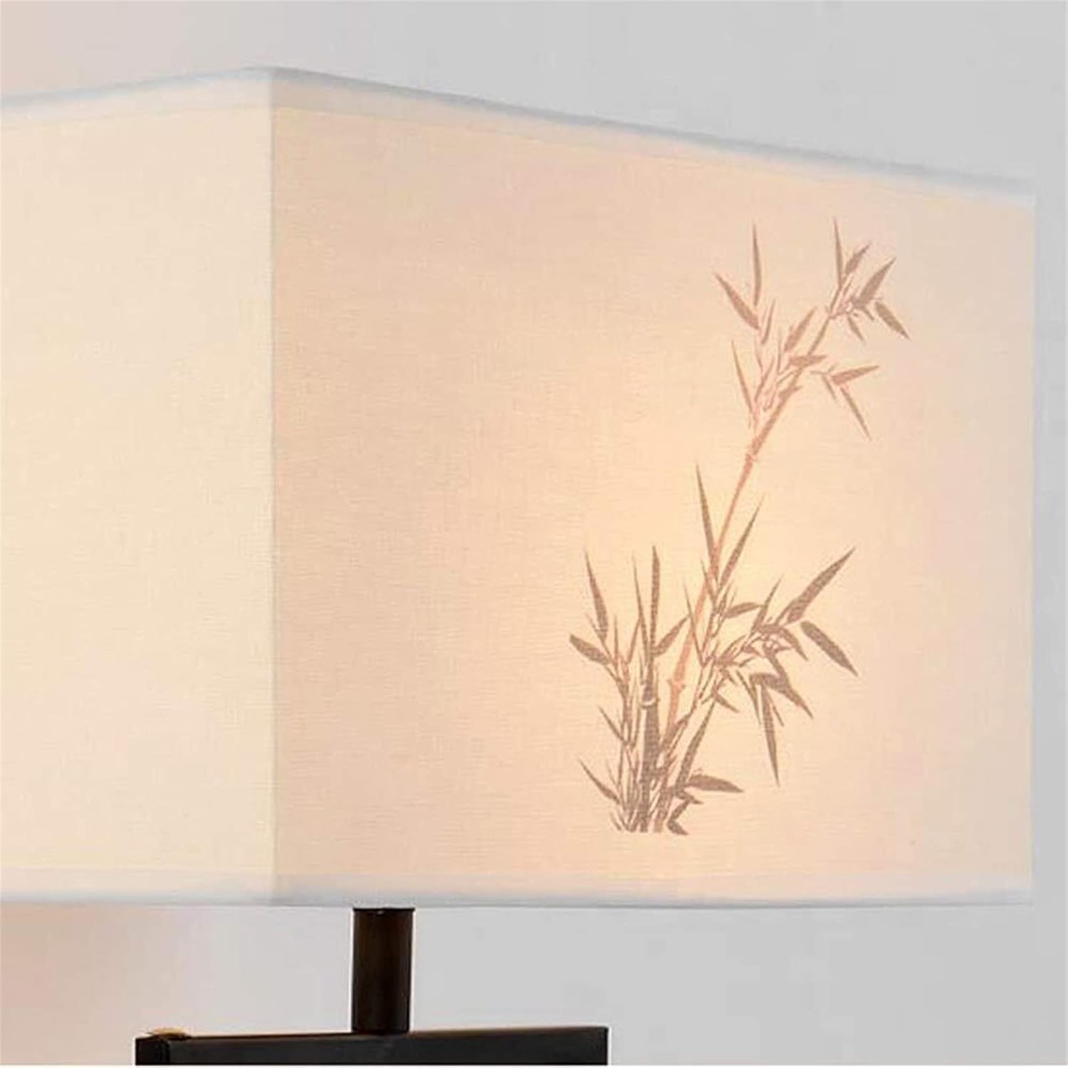 Bedroom Bedside Lamp Wall Lamp Indoor Toilet Modern Chinese Style Simple Black Wrought Iron Fixtures Bamboo Pattern Fabric Lampshade 1 Light Source Three-Color Light Wall Lamp Aisle Stairs Corrido