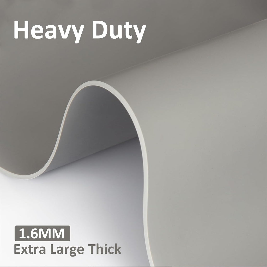 Extra Large Silicone Mat,Silicone Mats for Kitchen Counter Island Dinner Table Countertop Protector Heat Resistant Mat (120' x 48', Grey)