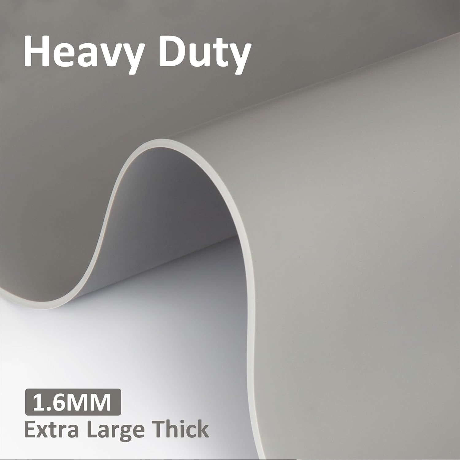 Extra Large Silicone Mat,Silicone Mats for Kitchen Counter Island Dinner Table Countertop Protector Heat Resistant Mat (120' x 48', Grey)