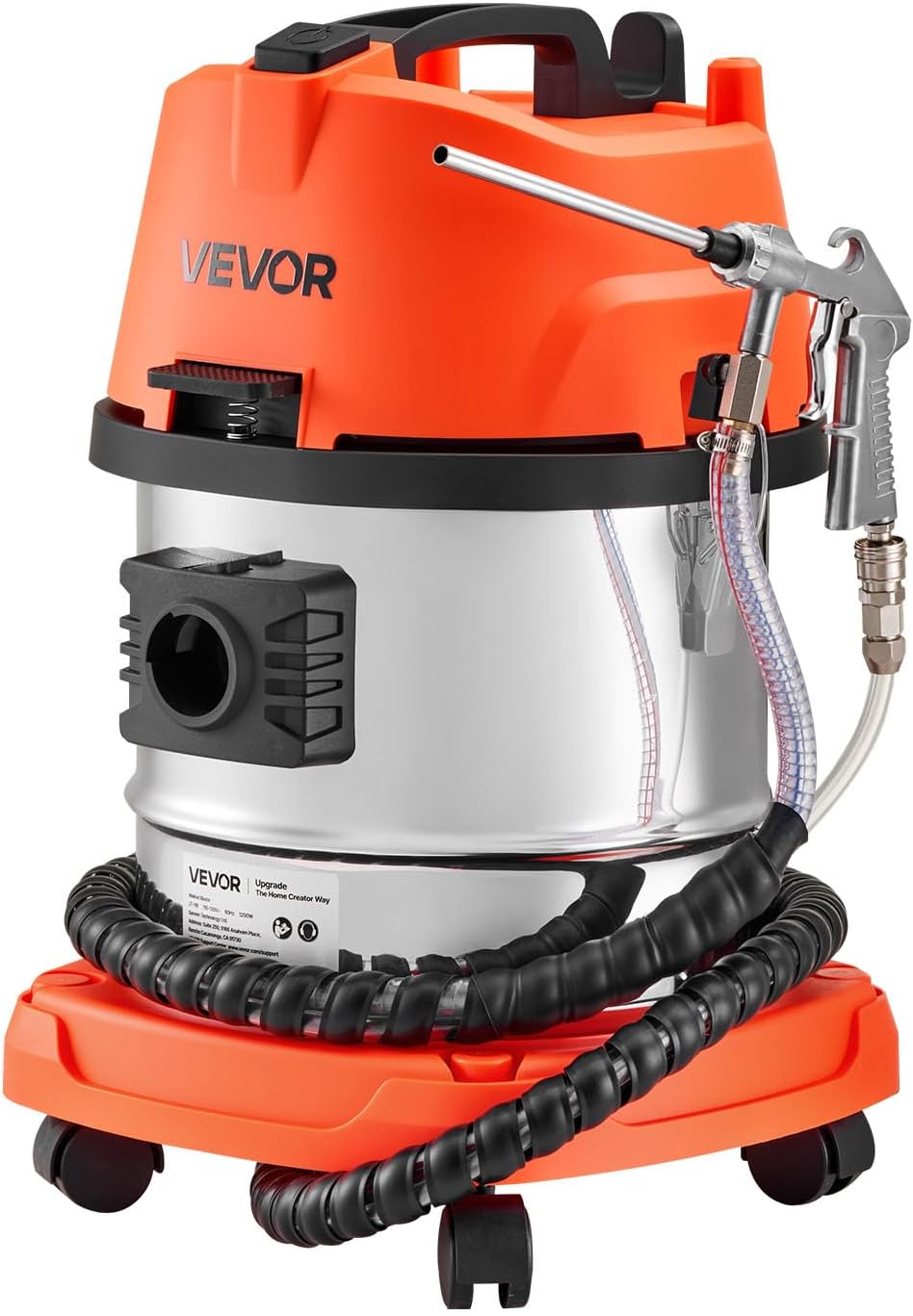 VEVOR Walnut Blaster Kit for Carbon Cleaning, 1200W Sand Blaster with Built-in Vacuum, Extension Nozzle Sandblaster Gun, and 5.5lbs Walnut Shell for Engine Intake Valve Cleaning - 13L | Large Capacity & High-Efficiency Cleaning