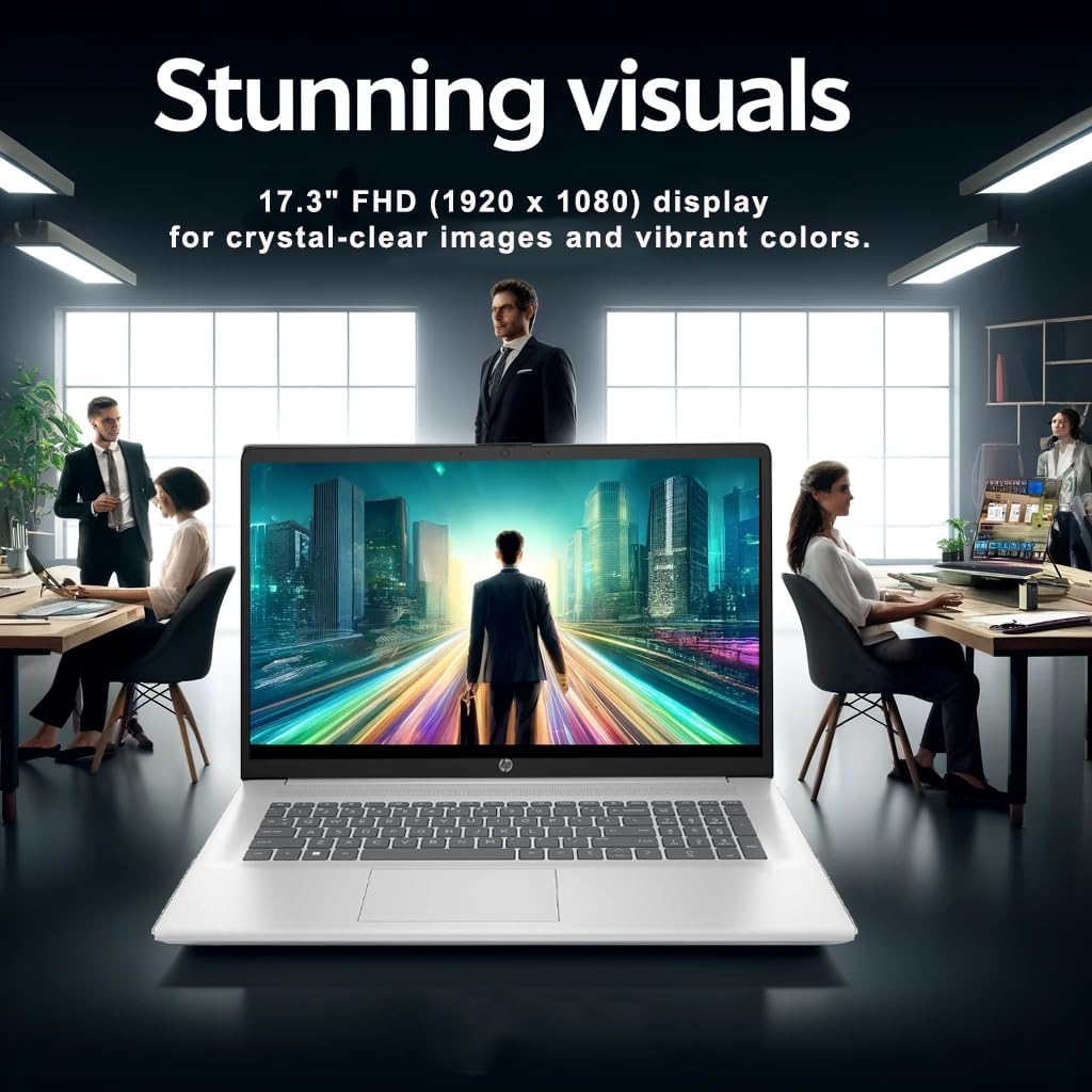 HP 2025 New 17 inch Laptop Computer • 64GB RAM • 2TB SSD • Intel Core 6-Core i3 Processor, 10-Key Number Pad • Long Battery Life • w/WOWPC System Recovery USB • Windows 11 Pro with Microsoft Office