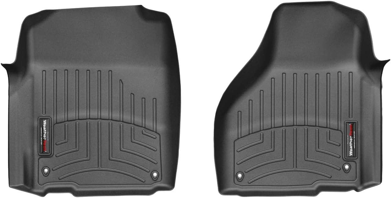 WeatherTech Custom Fit FloorLiners for Dodge Ram Truck 1500/1500 Classic - 1st Row (444651), Black