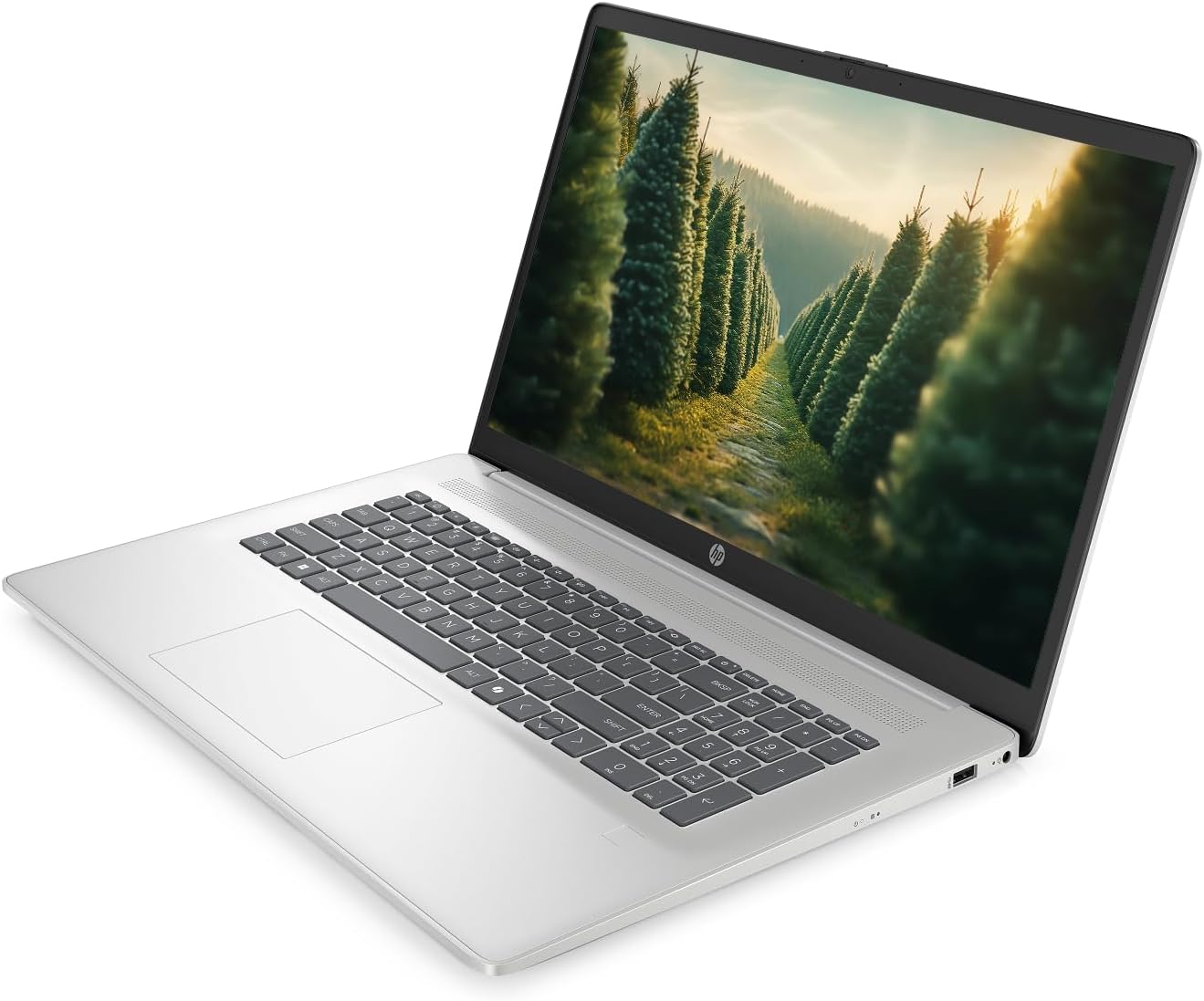 HP Touchscreen Laptop, 17.3' Business Laptop Computer, Windows 11, 40GB RAM 2TB SSD, Intel Core Ultra 7 255U, HD+ Display, Fingerprint Reader, Backlit Keyboard, SageNova Earphones, Silver