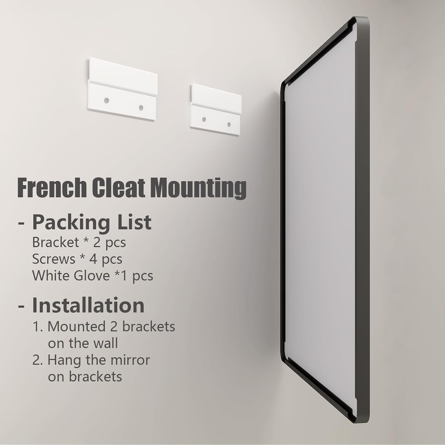 2 Pack of 24x36 Inch Black Metal Framed Bathrrom Mirror, Black Matte Rounded Rectangle Bathroom Vanity Mirror, Anti-Rust, Hangs Horizontally or Vertically