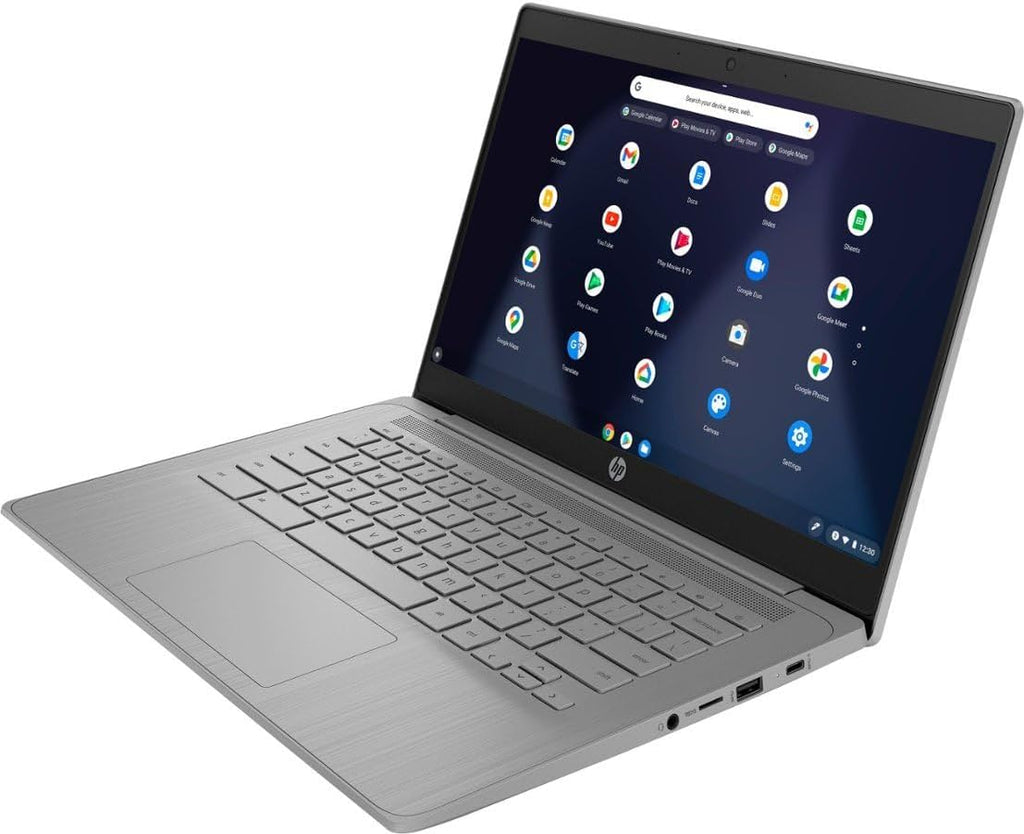 HP HD 14' Chromebook Laptop for Student and Business, Intel Celeron Processor N4120, 4GB RAM 128GB Storage(64GB eMMC + 5ave 64GB Flash Memory), Wi-Fi, Bluetooth, HDMI, Chrome Os, Modern Gray