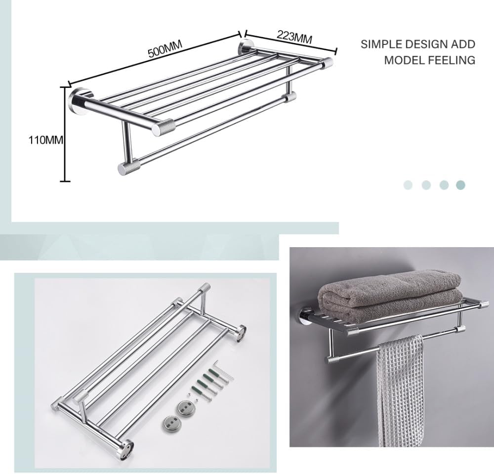 Chrome Plated Stainless Steel Wall Mounted Hand Towel Bar Toilet Paper Holder Bathrobe Hook Soap Dish Toilet Brush Bathroom Set,Towel Rack