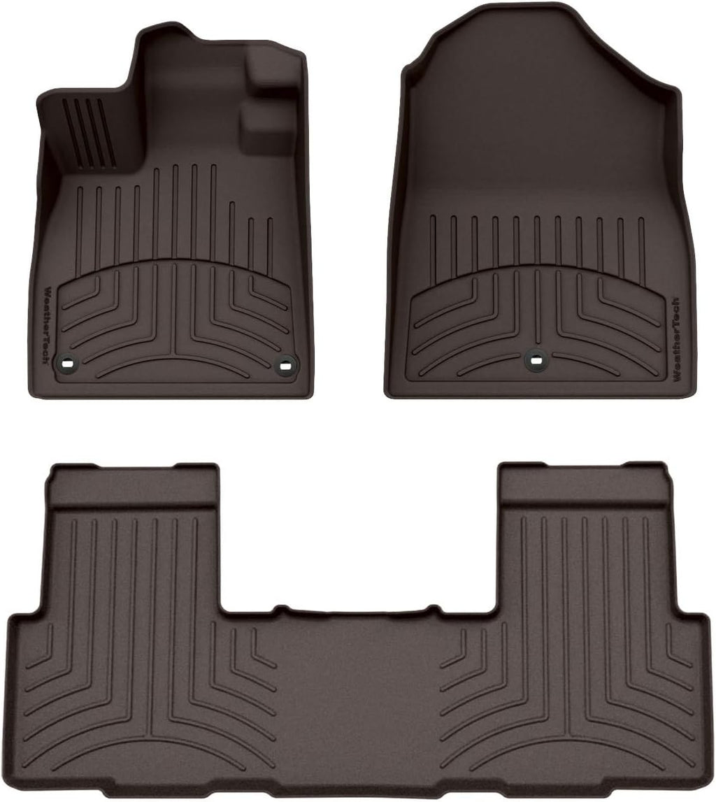 WeatherTech FloorLiner HP Custom Fit Floor Mats for Honda Passport 1st & 2nd Row (471796-1-3IM), Cocoa