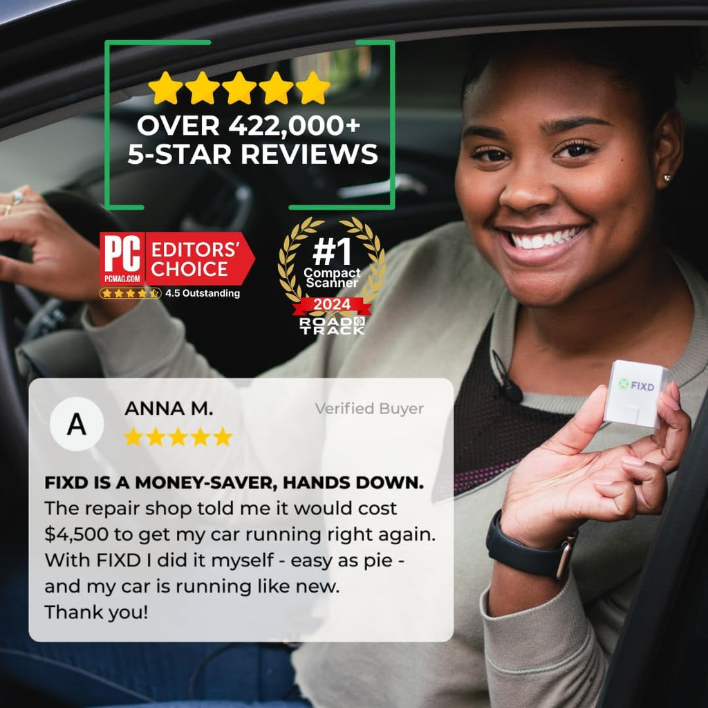 FIXD Bluetooth OBD2 Scanner for iPhone & Android - Diagnostic Scan Tool for Repairs and Car Buying - Check Engine Code Reader & Enhanced Codes - (3 Pack w/Free 14-Day FIXD Premium Bundle)