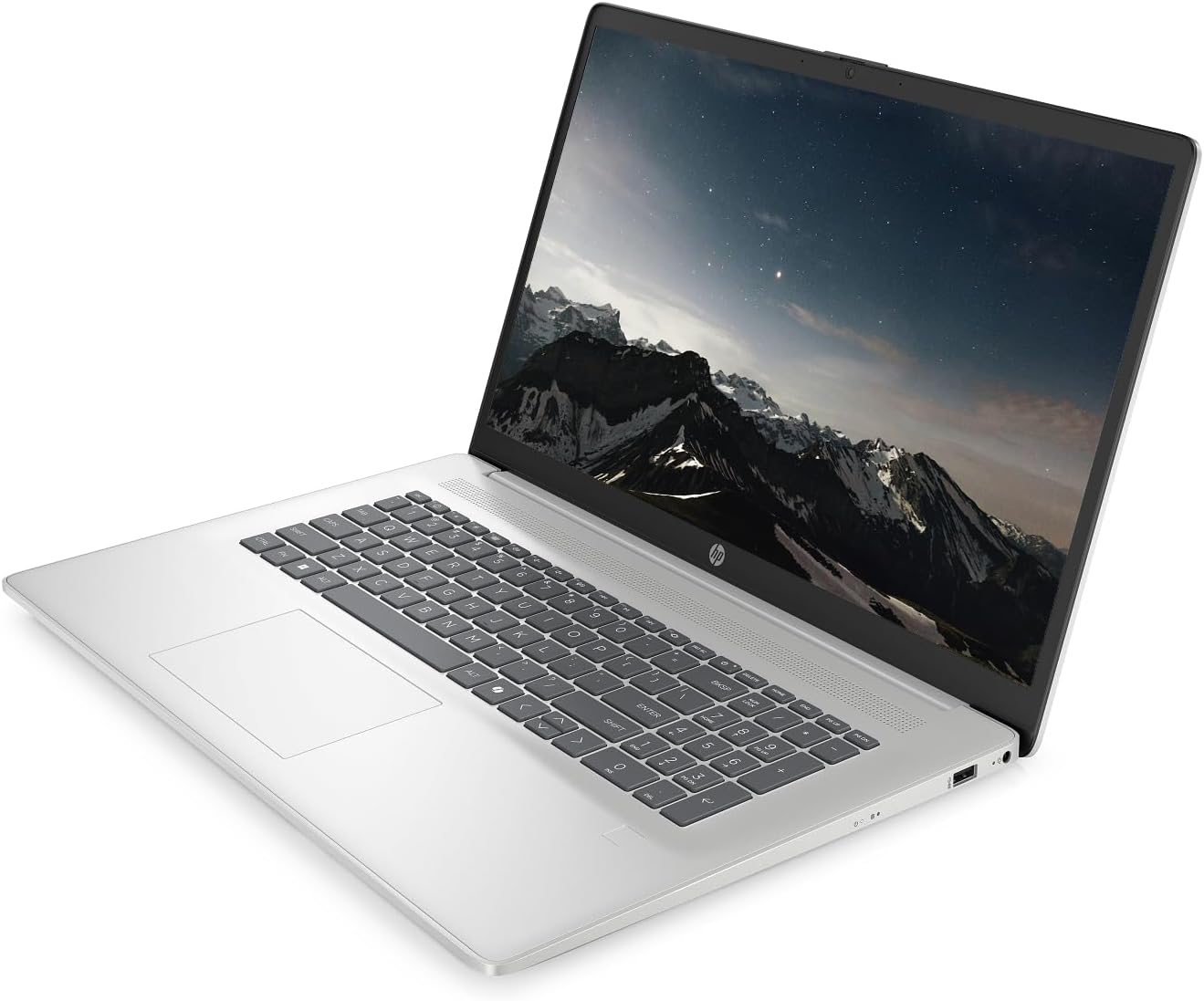 HP Touchscreen 17.3' Business Laptop Computer, Windows 11, 64GB RAM 2TB SSD, Intel Core Ultra 7 255U, HD+ Display, Fingerprint Reader, Backlit Keyboard, SageNova Earphones, Silver