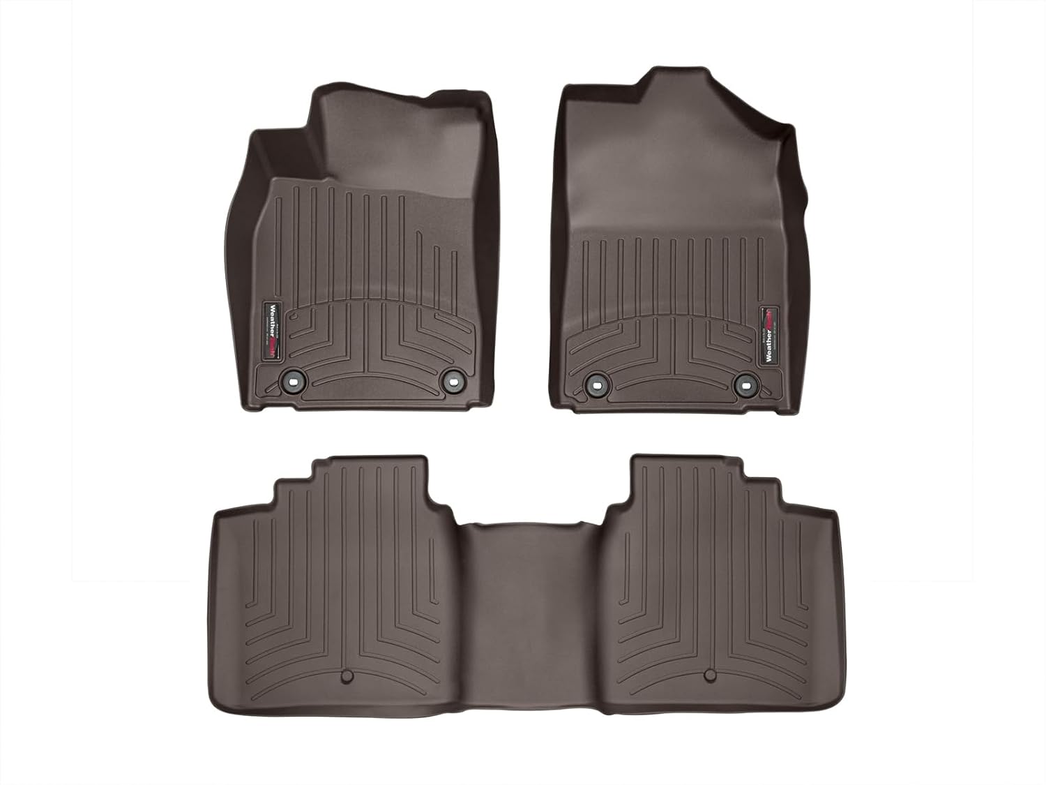 WeatherTech Custom Fit FloorLiners for Lexus ES - 1st & 2nd Row (47476-1-3), Cocoa