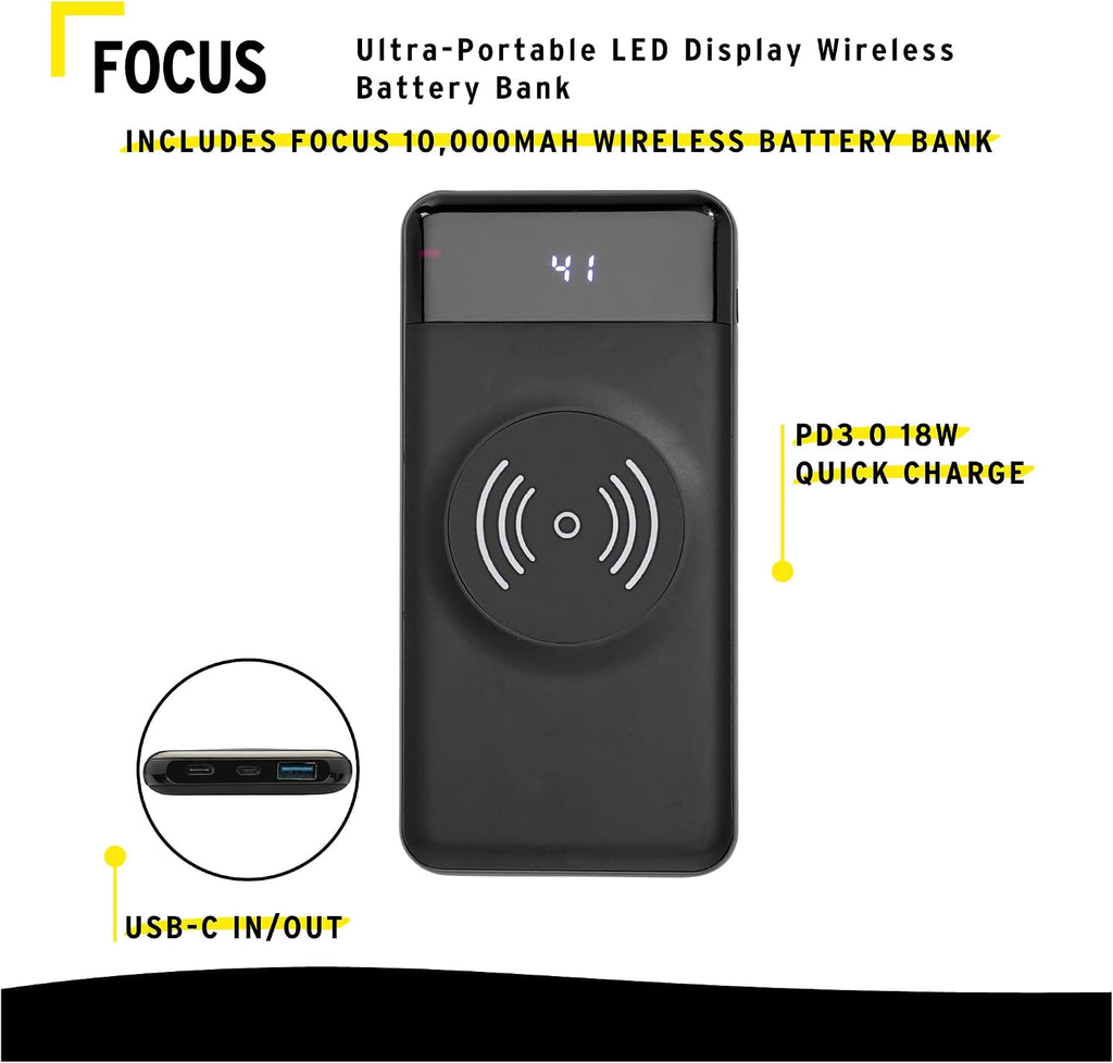 Sony WH-1000XM4 Wireless Bluetooth Noise Canceling Over-Ear Headphones (Black) Bundle with 10000mAh Ultra-Portable LED Display Wireless Quick Charge Battery Bank (2 Items)
