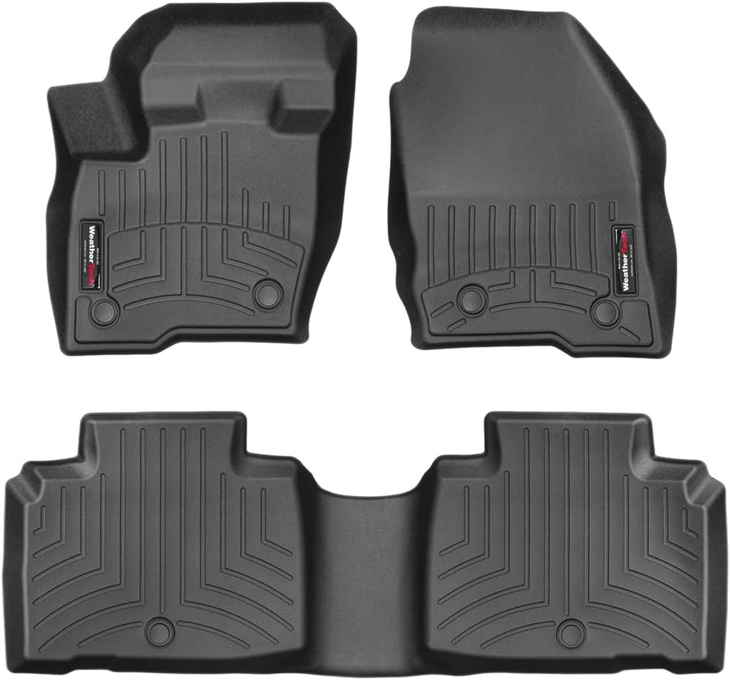 WeatherTech Custom Fit FloorLiners for Lincoln MKX, Nautilus, 1st & 2nd Row (44845-1-2), Black