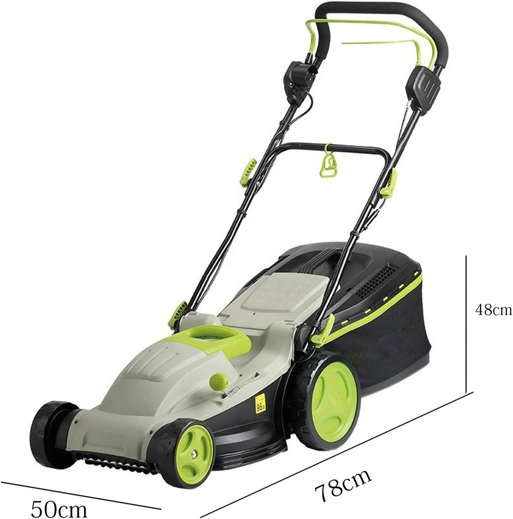 2-in-1 Electric Corded Lawn Mowe Self-propelled Lawn Mowers Portable Electric Lawn Mowers with Folding Handle Outdoor Electric Lawn Mower