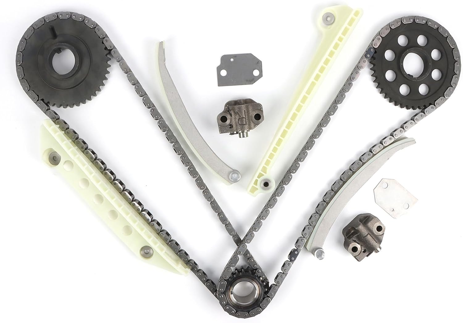 Timing Chain 4.6L Kit Fit for F-150 Town Car Econoline Club E-150 Expedition/Crown-Victoria 1997-2010 for Grand Marquis 2001-2010 with Gear Crank Sprocket Tensioners Guide Rails