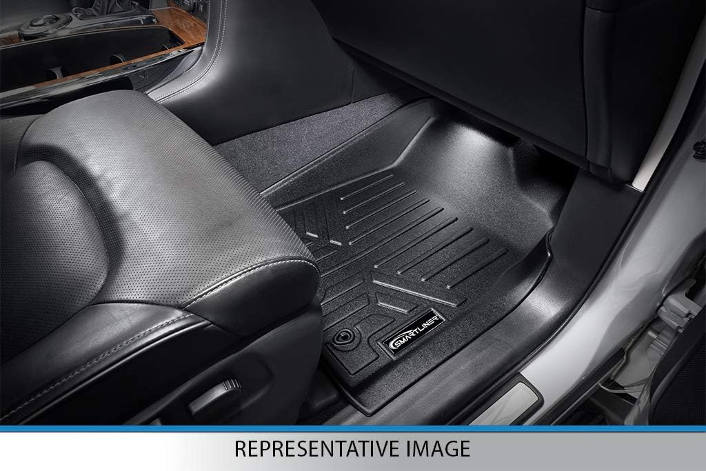 SMARTLINER Custom Fit Floor Mats 2 Row Liner Set for 2015-2016 Tesla Model S
