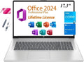 HP 2025 Premium 17 Laptop, 17.3' HD+ Display, Lifetime Office 2024, Intel Core i3-N305 Processor,8GB RAM, 256GB PCIe SSD, Wi-Fi 6, HDMI, Webcam, Windows 11 Pro, Silver