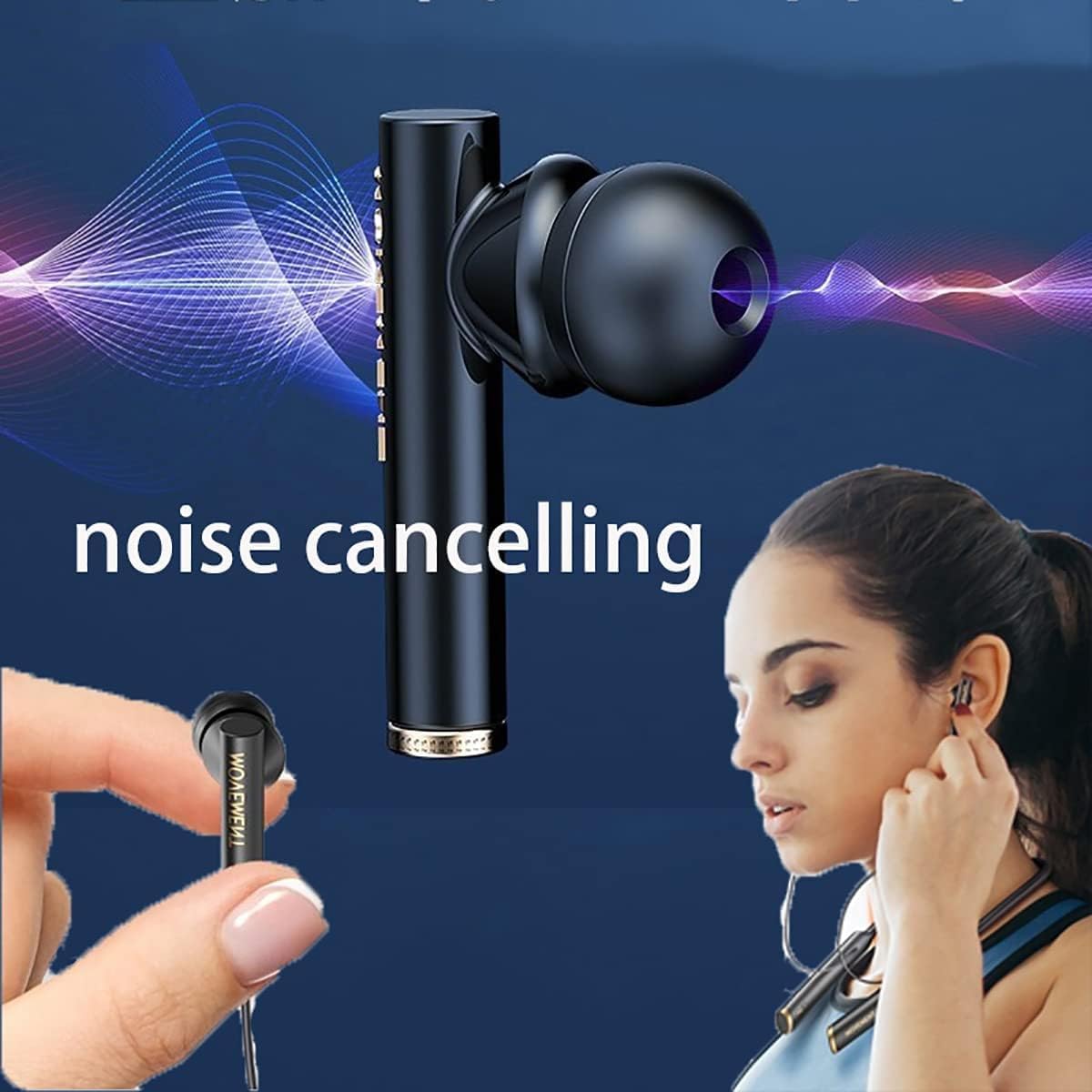 Neckband Earphone Bluetooth Headphones Wireless Earbuds IPX6 Waterproof Sport Earphones, CVC 8.0 Noise Cancelling Headset with Mic for Running, Driving, Working Compatible with Magnetic,Green