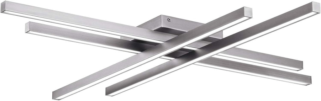 WAC Lighting dweLED, Parallax 32in LED Flush Mount 3-CCT 2700K-3000K-3500K Set to 3000K in Brushed Nickel