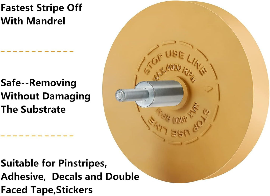 30 Pack Decal Remover Eraser Wheel Rubber Eraser Wheel for Drill Removes Car Stripes Vinyl Tapes and Graphics Rubber Eraser Wheel Tool Kit for Cars, RV, Motorcycles Sticker Remover Tool