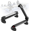 VEVOR Ski & Snowboard Roof Rack, Carry up to 4 Pairs of Skis or 2 Snowboards, 2 PCS Aluminum Universal Car Roof Rack Top Holder with Lock & Rubber Padding, Carrier for Fishing Rod, Fit Most Crossbars