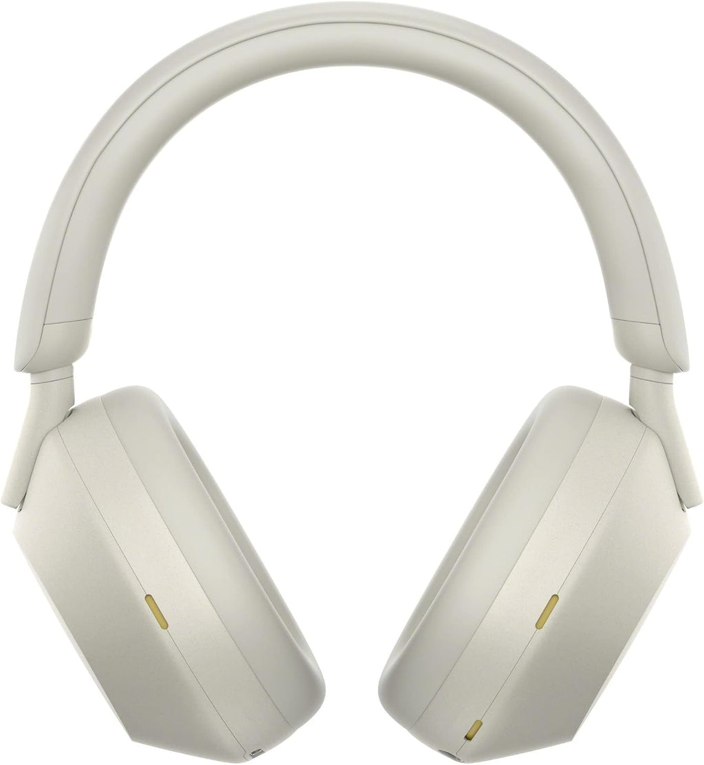 Sony WH-1000XM5 Wireless Noise Canceling Over-Ear Headphones (Silver) Bundle with Bluetooth Audio Transmitter (2 Items)