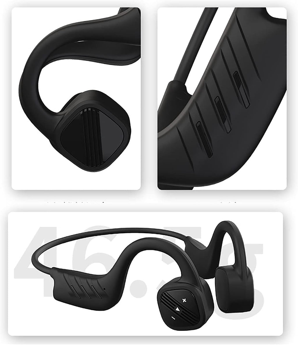 Open Ear Bone Conduction Headphones Bluetooth Swimming - Mp3 Player Sport Wireless Earphones 8H Playback Time,Waterproof for Diving Headset for Underwater Running Gym Cycling