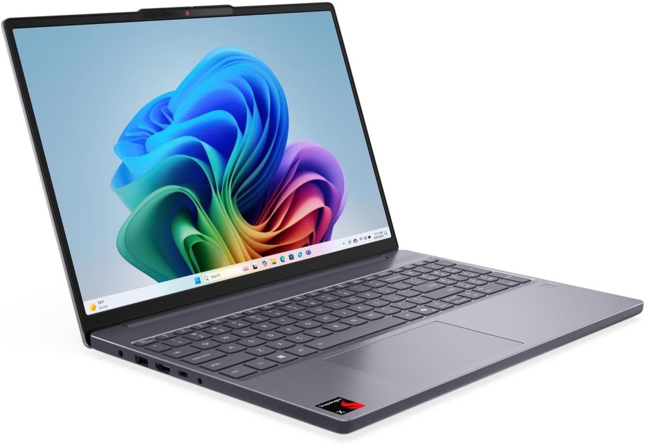 Lenovo IdeaPad Slim 3X Home Student Business Laptop 2026, 15.3' 2K (1920x1200) Touchscreen, 8-Core Snapdragon X X1-26-100, 16GB LPDDR5x RAM, 1TB (2X 512GB) SSD, FPReader, Wi-Fi 7, Cam, Copilot Win 11