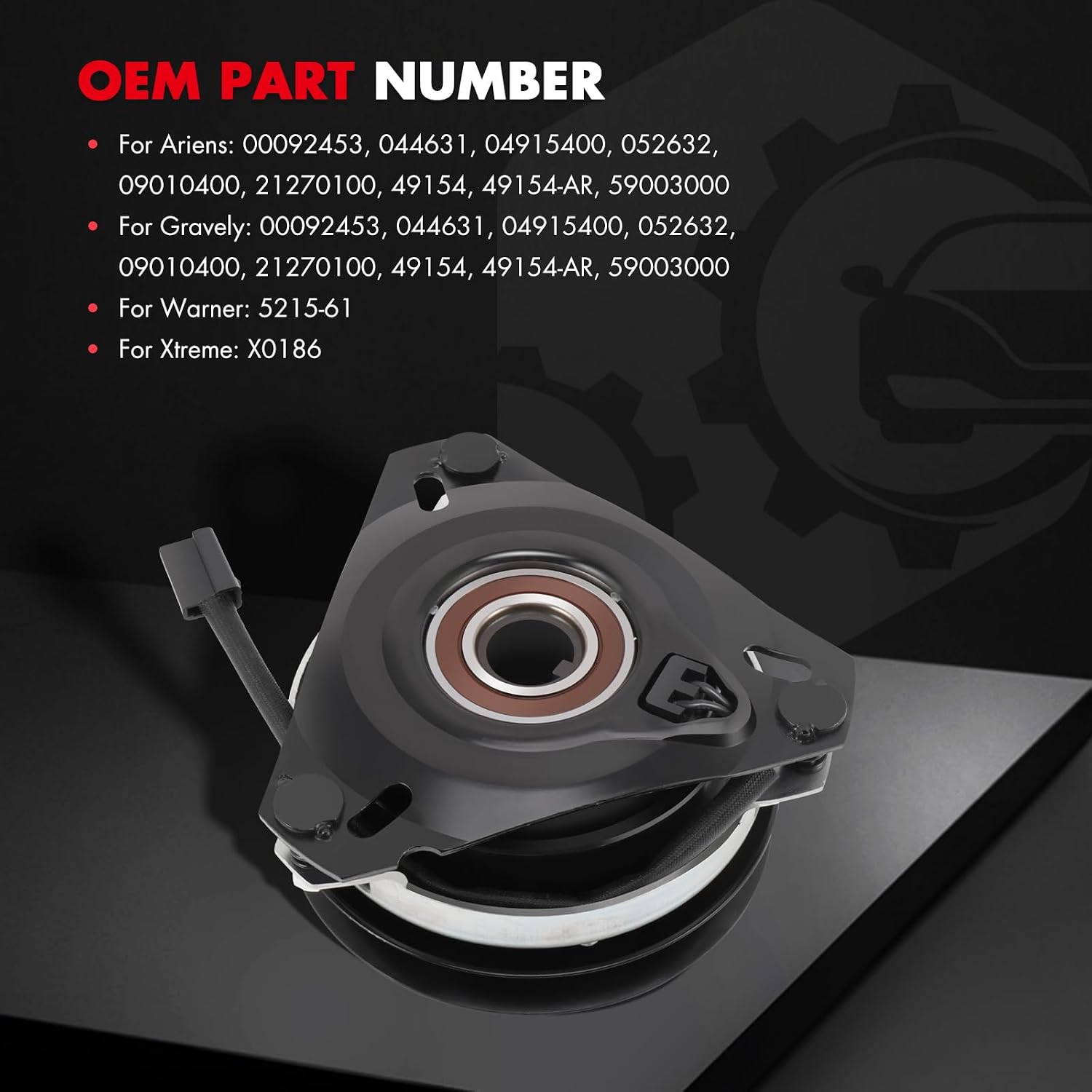 5215-61 cciyu PTO Clutch Electric Lawn Mower Craftsman Assembly fit for Gravely: 00092453, 044631, 04915400, 052632, 09010400, 21270100, 49154, 49154-AR, 59003000 / for Warner: 5215-61 / for Xtreme