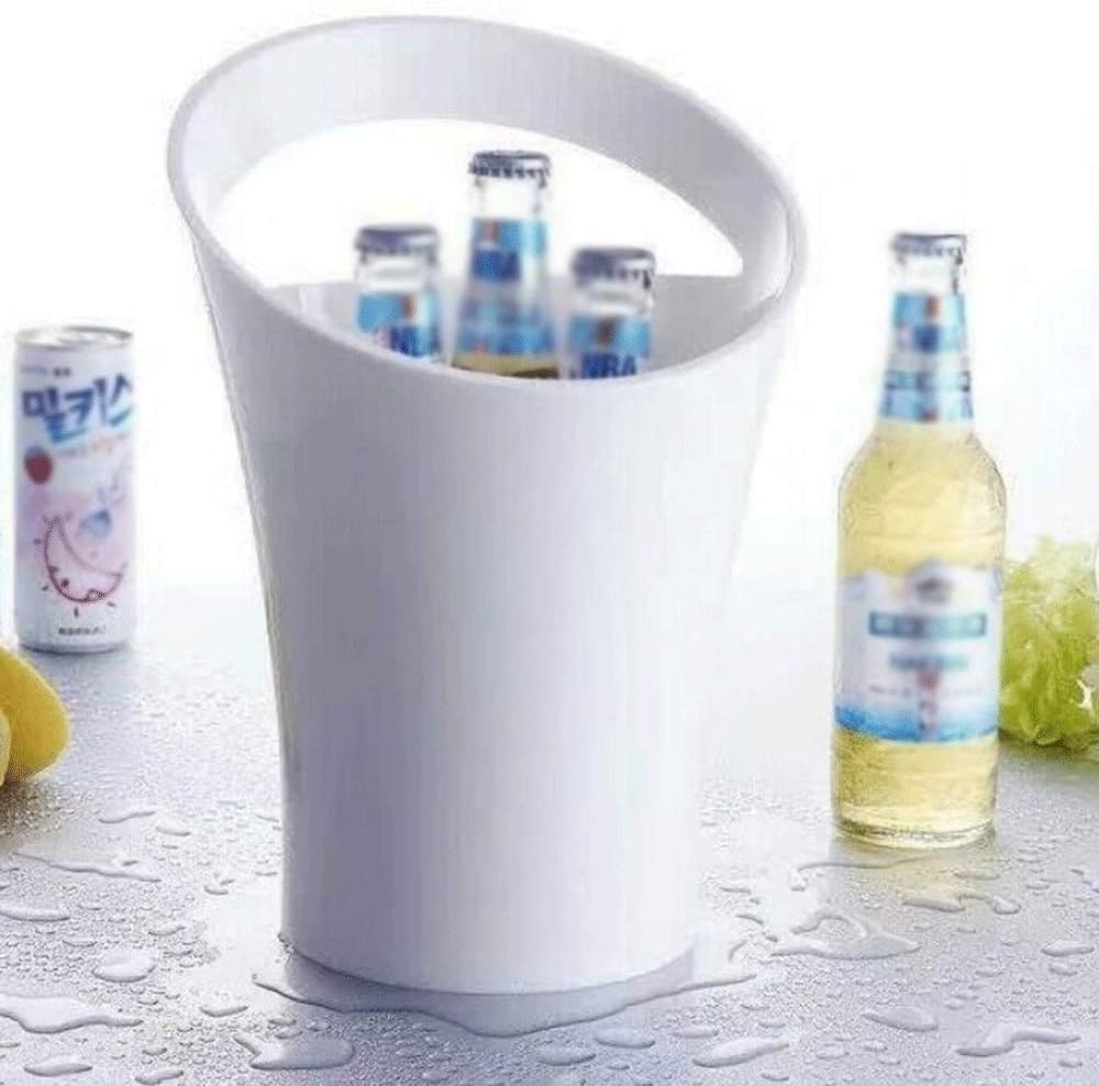 ice bucket, 3L Thicken Acrylic White Ice Buckets Wine Wine Holder for Red Wine Beer Party Bucket