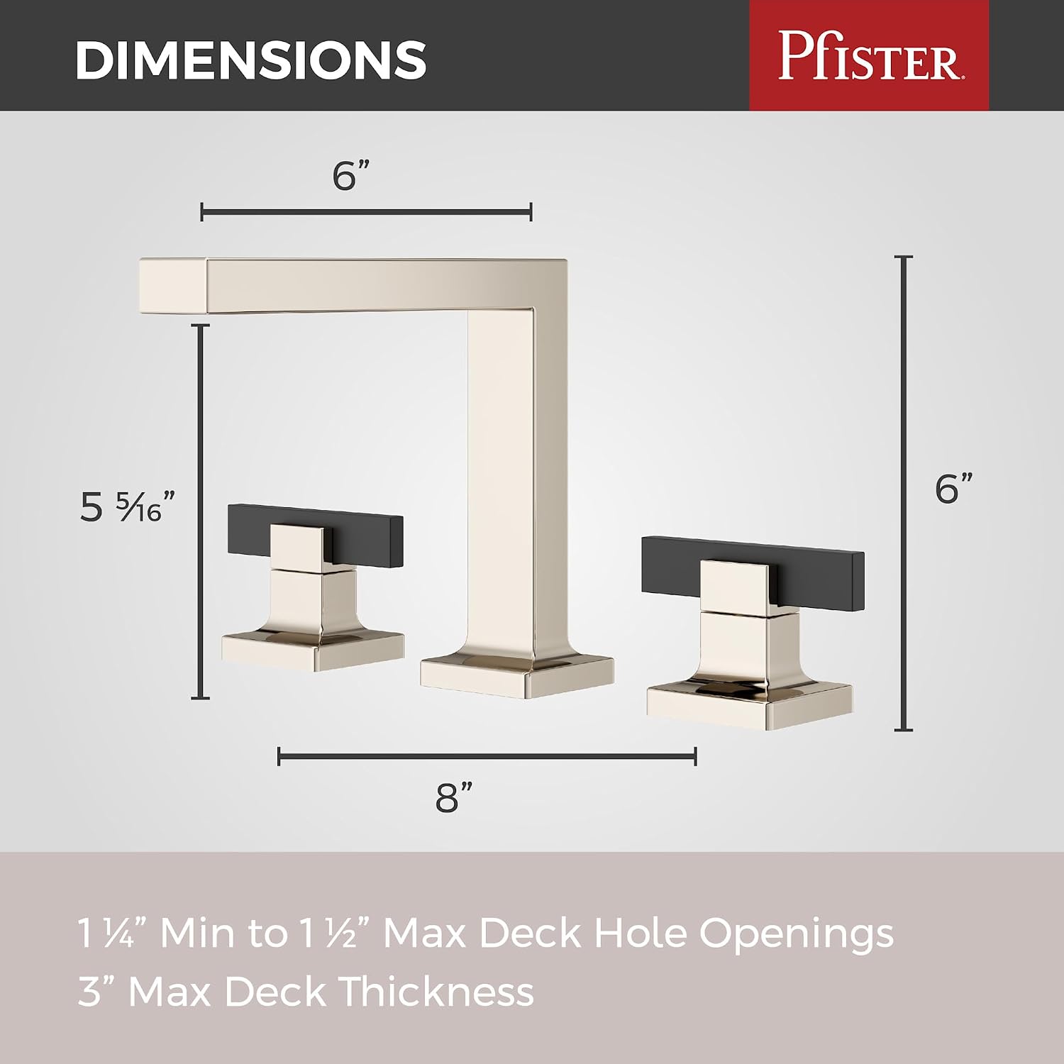 Pfister, LG49-VRV2B, Verve 1.2 GPM Widespread Bathroom Faucet with Pop-Up Drain Assembly and Push & Seal and UltraSeal Technologies - Less Handles, Matte Black