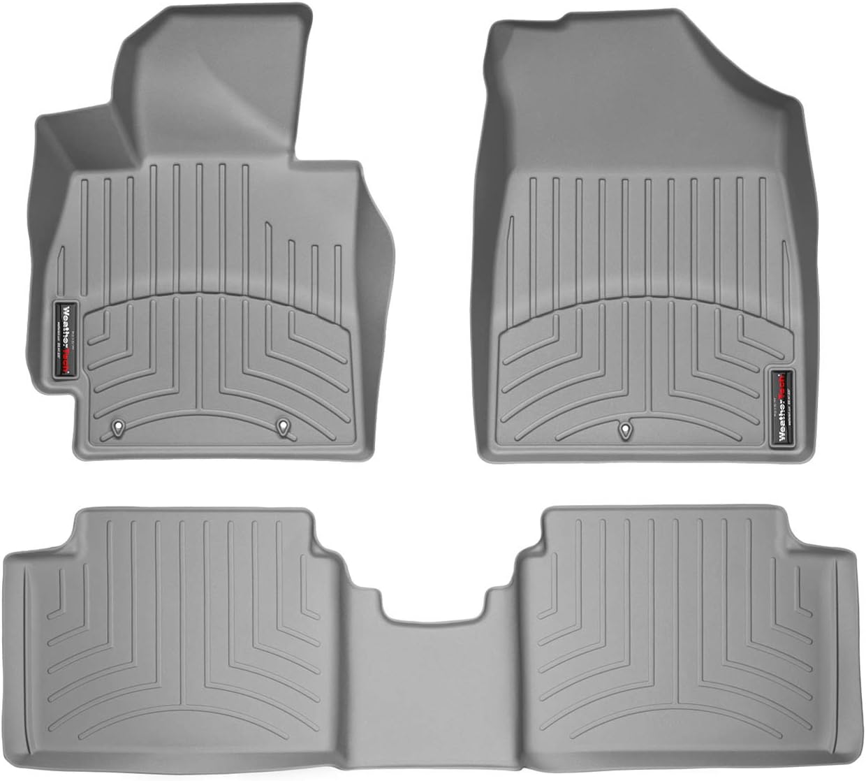WeatherTech Custom Fit FloorLiners for Hyundai Veloster - 1st & 2nd Row (46342-1-2), Grey