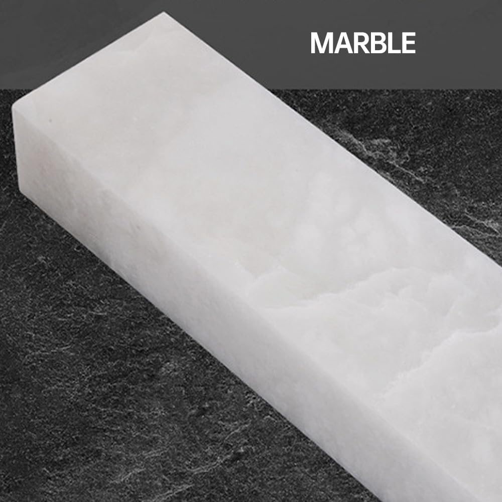Alabaster Wall Sconces Natural Marble Bathroom Vanity Wall Light Fixture 15.7' Long Marble Wall Sconce Square Alabaster Stone Wall Mount Light Warm Light for Living Room Bedroom Hallway Stairs