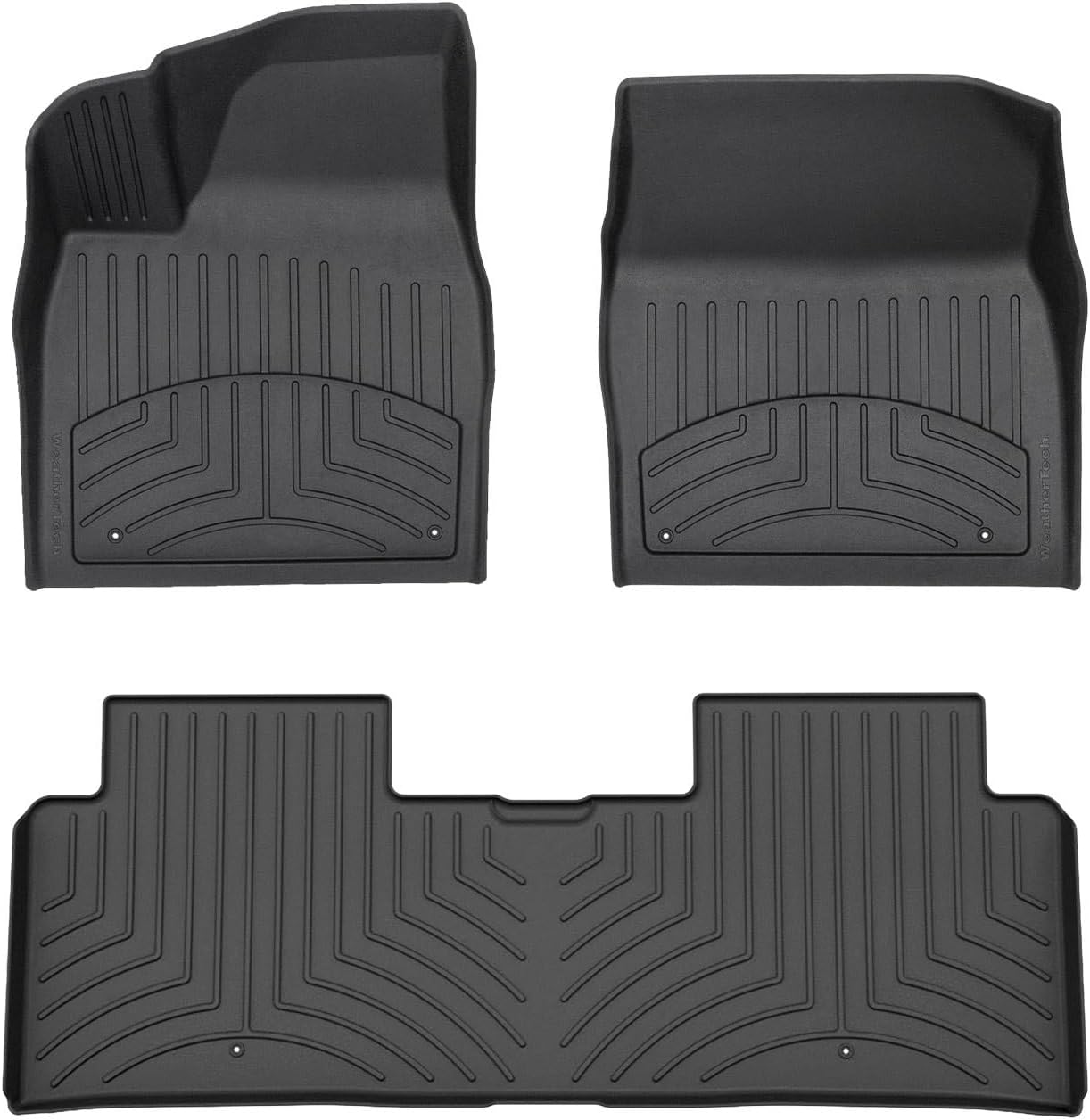 WeatherTech FloorLiner HP Custom Fit Floor Mats for Kia EV6 1st & 2nd Row (441723-1-2IM), Black