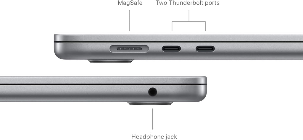 Apple 2024 15.3-inch MacBook Air with Apple M3 chip, 8GB RAM, 256GB SSD Storage, Space Gray (Renewed)
