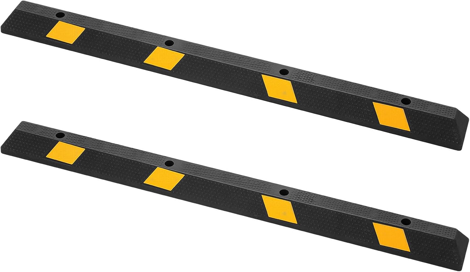 VEVOR Parking Stopper, 72 Inch 2 Pcs Heavy Duty Parking Aid for Garage, Rubber Curb Garage Floor Stopper with Reflective Strips, Aid Gadgets for Cars Vans Trucks Tire Wheel Guide Block Stops Bumpers
