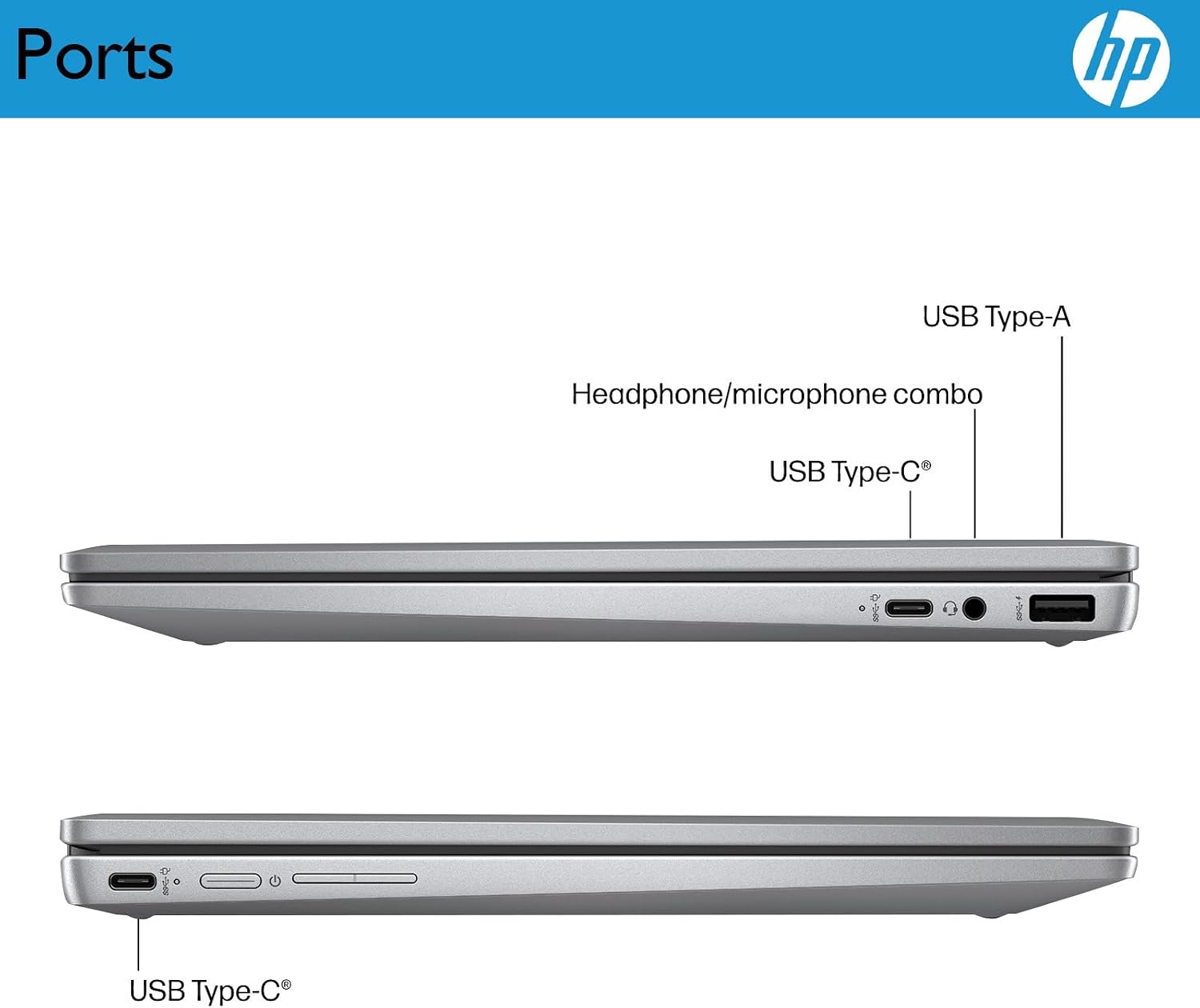 HP Chromebook Plus x360 Laptop 14' 2 in 1 Touchscreen Business Laptop for Student Intel Core i3 N305 8GB RAM 256GB UFS Backlit KB Wi-Fi 6 Chrome OS w/Google AI