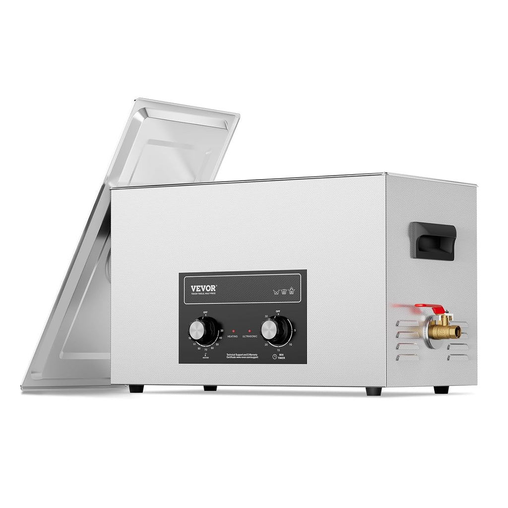 VEVOR 30L Sonic Cleaner with Heater Timer & Basket, Professional Digital Sonic Cavitation Machine, 360W Cleaning Machine for Lab Tools, Metal Parts, Carburetor, Brass, Auto Parts, Engine Parts